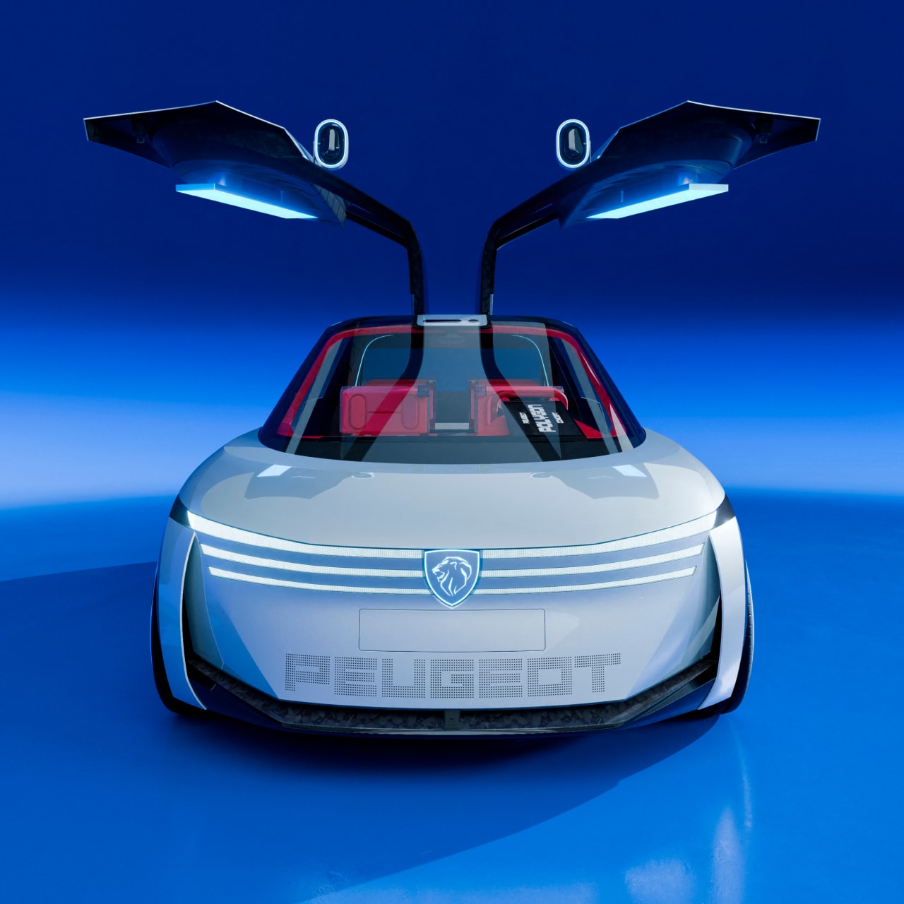 PEUGEOT Polygon concept front view with open doors