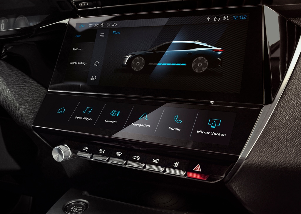 Nieuwe PEUGEOT E-408 connected devices