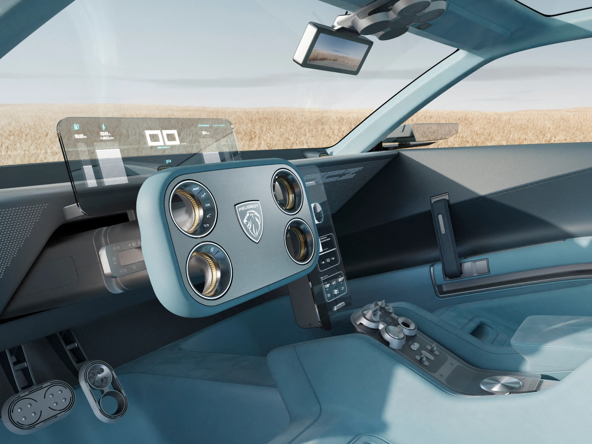 Peugeot RCZ Vision Concept met Hypersquare® en de transparante i-Cockpit®